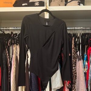 h:ours Charcoal Bodysuit